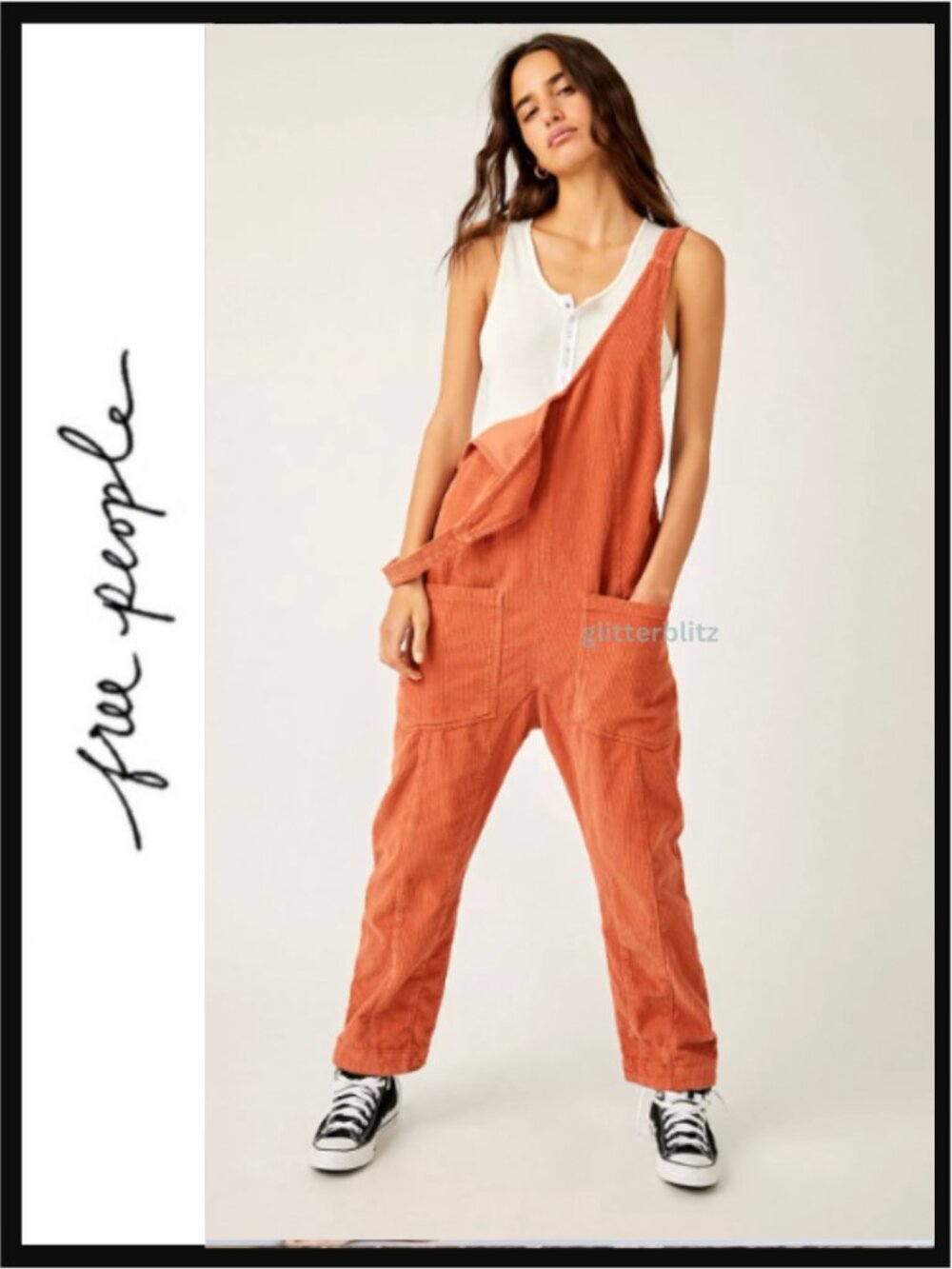 We The Free High Roller Cord Jumpsuit Overalls - Last One In Stock! NWT